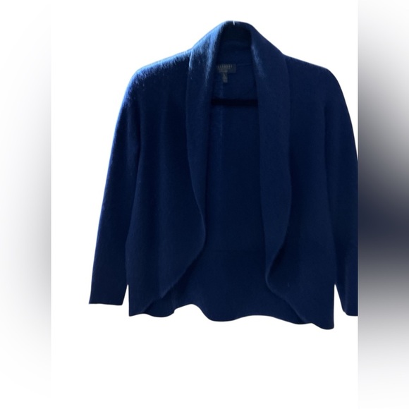 Charter Club Navy Cashmere Cardigan - Picture 1 of 4